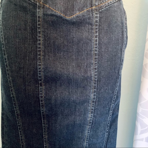 Bebe Denim Lace Back Corset Skirt Size Small - Picture 3 of 16